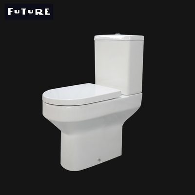 مرحاض P Trap قريب مقترن بارتفاع الراحة من قطعتين WC 610 * 357 * 400MM