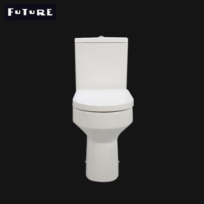 مرحاض P Trap قريب مقترن بارتفاع الراحة من قطعتين WC 610 * 357 * 400MM