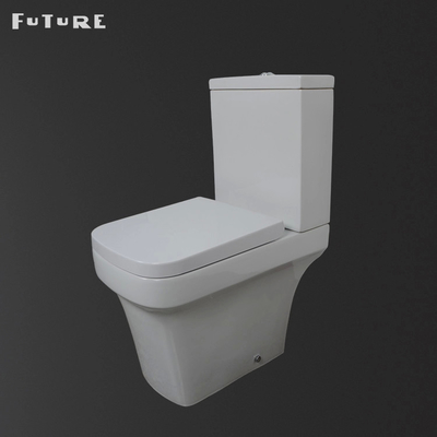 P Trap Mute Flushing Close حمام مزدوج مقرن مرحاض مثبت على الأرض مرحاض ISO9001