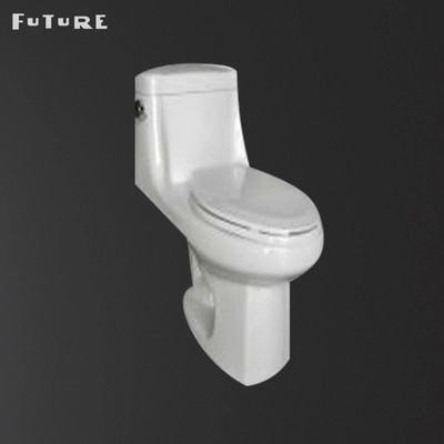 CE Auto التشغيل Siphonic من قطعة واحدة للمرحاض مع S Trap Round Dual Flush Toilet