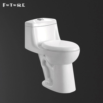 CE Auto التشغيل Siphonic من قطعة واحدة للمرحاض مع S Trap Round Dual Flush Toilet